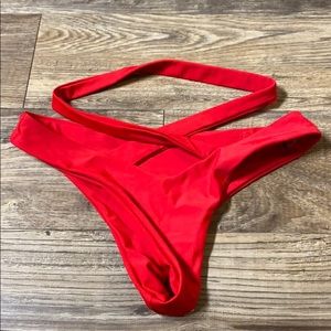 red swimsuit bottoms